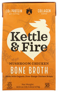 Mushroom Chicken Bone Broth 10g Protein Gluten Free 16.9 Oz Pack of 6 S79112