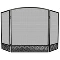 Arched 3 Panel Folding Fireplace Screen W274910