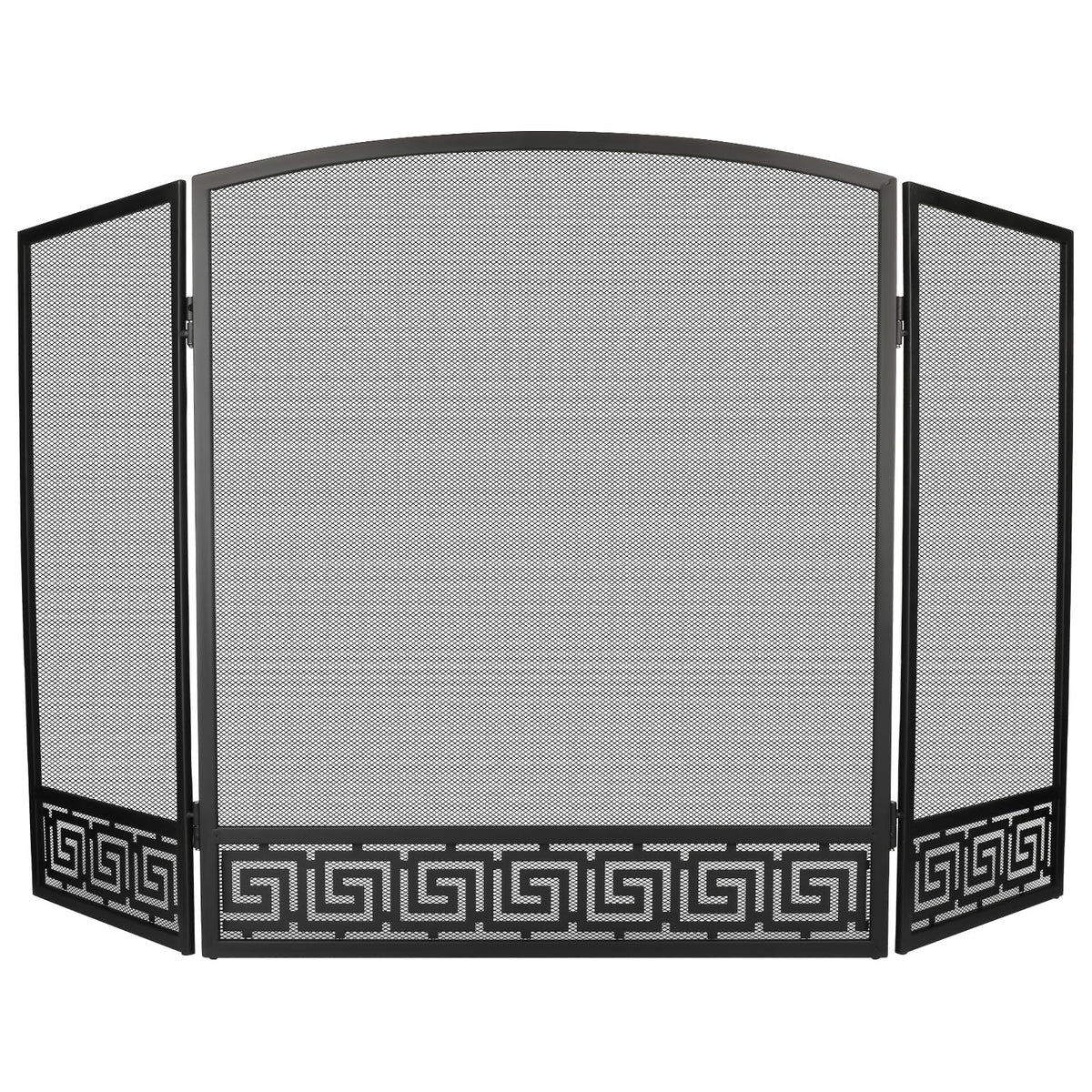 Arched 3 Panel Folding Fireplace Screen W274910